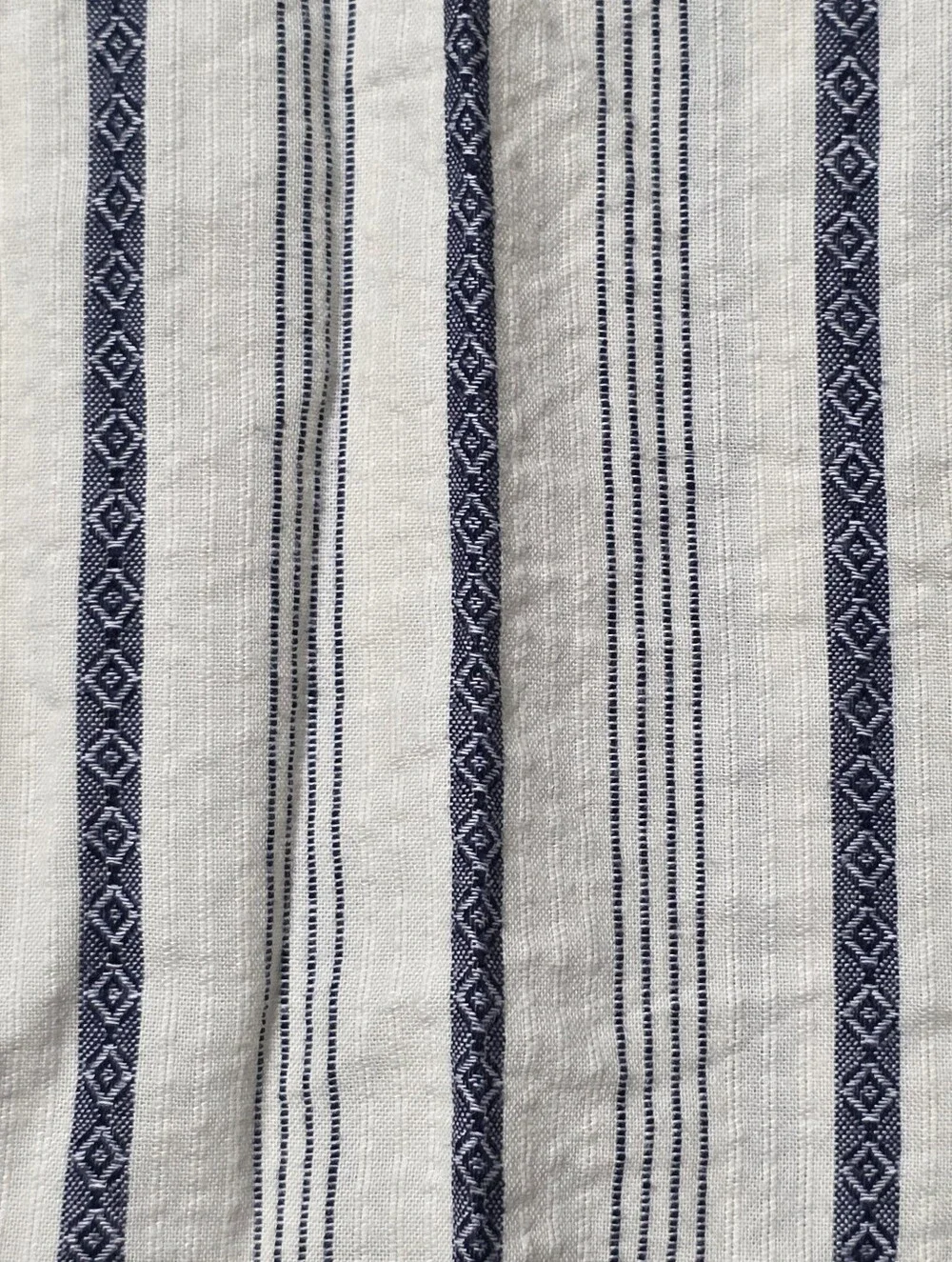 Distortion Boys Western Style Button Up Shirt Cream and Blue Size 8